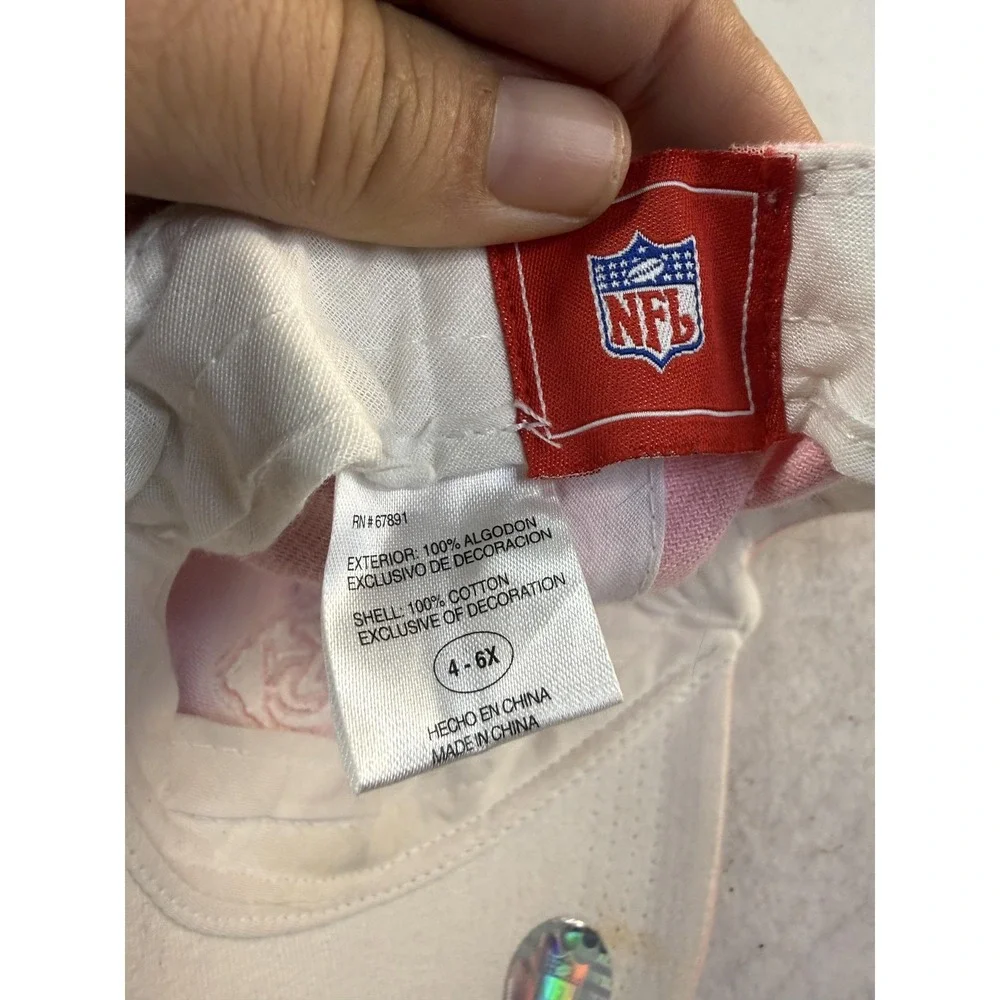 Reebok Chiefs Hat Girls Pink Adjustable NFL Sporty Gameday